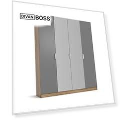 ШКАФ BOSS-180 Крафт табачный, Серый графит