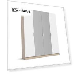 ШКАФ BOSS-180 Сонома, Белый снег