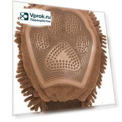 Перчатка для груминга Dog Gone Smart Grooming Mitt коричневая 25*18см