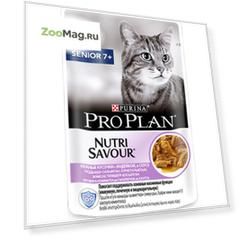 Purina Pro Plan Cat Nutri Savour Adult 7+ / Паучи Пурина Про План для Пожилых кошек старше 7 лет Индейка в соусе (цена за упаковку)