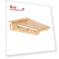Полка с вешалкой, 3 рожка, 60х28х10 см