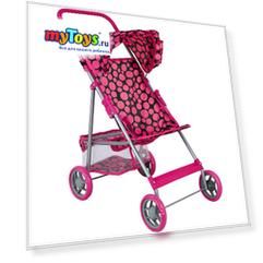 Коляска для кукол Buggy Boom Mixy с аксессуарами, в горошек