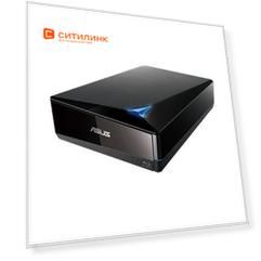 Оптический привод Blu-Ray RE ASUS BW-12D1S-U/BLK/G/AS, внешний, USB, черный, Ret