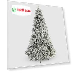 Ель новогодняя National tree iceland fir флокированная 195 см
