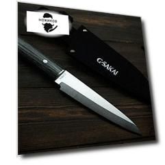 Нож G.Sakai "SASHIMI", сталь 440, рукоять дерево пакка