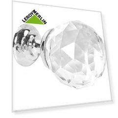 Ручка-кноб L4.KNOB07TR, цвет прозрачный/хром