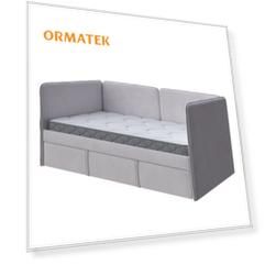 Мягкая Кровать Орматек Bruno-Софа c выкатным ящиком (Ткань: Велюр Casa Лунный) 80x200