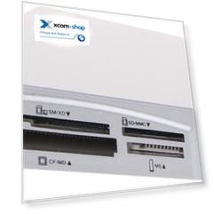 Карт-ридер AeroCool АТ-003 серебряный, пластик CF/SM/MM/SD/MS в 3.5" отсек "56 in 1" + USB 2.0 port,