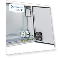 Шкаф NSGate NSB-4040H1F1 B404H1F1 400x400x230 комплект [1, 2, 3] с нагревателем и оптическим кроссом
