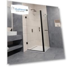 Душевой уголок Passage 80x80, прозрачное стекло, черный профиль