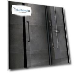 Душевой уголок Schwarzer Diamant 130x100, черный профиль, без поддона