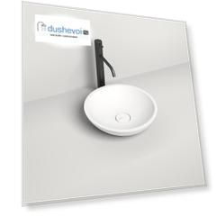 Раковина накладная Salini  Callista 05 S-Stone 37 см 1101205SMN из искусственного камня, матовая, RAL снаружи