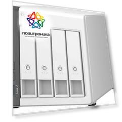 Сетевое хранилище NAS Qnap D4 (Rev. C) белый