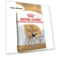 ROYAL CANIN PUG ADULT 500 г сухой корм для собак породы Мопс от 10 месяцев 3 шт