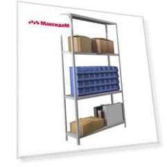стеллаж металлический MS 150х75x40см 4 полки 100кг