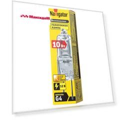 лампа галогенная NAVIGATOR 10Вт G4 12В капсула JC