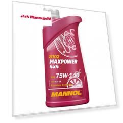 масло трансмиссионное MANNOL Maxpower 4х4 GL-5 SAE 75W-140 1л