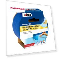лента малярная UNIBOB профессиональная 48ммх25м синяя, арт.48424