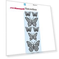 наклейка ROOMDECOR Мерцающие бабочки 10х25см, арт.RKA 7403