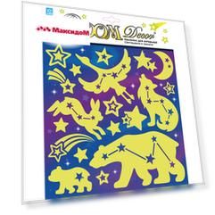 наклейка ROOMDECOR Светящиеся созвездия 25х25см, арт.RKA 3407