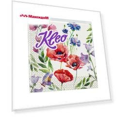салфетки KLEO Полевые цветы 3-слойные 33х33см 20шт
