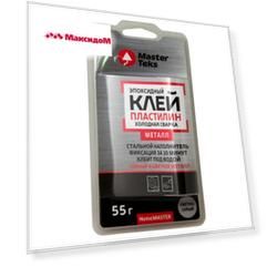 клей эпоксидный MASTERTEKS HM Холодная Сварка пластилин  для металла 55г светло-серый, арт.9753190
