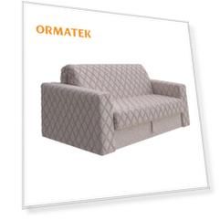 Орматек Диван-кровать прямой Ergonomic ambition (Ткань: Рогожка Levis 14 Бежевый) 158x211