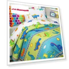постельное белье 1,5сп MONA LIZA Kids Дино бязь 1 нав.50х70 см, арт.501013