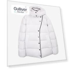 Полупальто с капюшоном белое GLVR (M)
