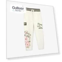 Брюки из футера молочного цвета Gulliver (110)