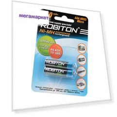 Аккумулятор ROBITON AAA (LR03) / 1.2 В/ 950 мАч/ NiMH 2 штуки в блистере / предзаряженный