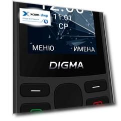 Мобильный телефон Digma A250 1888916 Linx 128Mb 0.048 черный моноблок 3G 4G 2Sim 2.4" 240x320 GSM900/1800 GSM1900