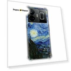 Дизайнерский силиконовый с усиленными углами чехол для Реалме ГТ3 / Realme GT3 Звездная ночь
