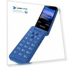 Мобильный телефон Philips Xenium E2602 синий, раскладной 2Sim 2.8" 240x320 Nucleus 0.3Mpix GSM900/1800 FM