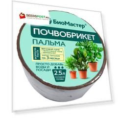 Уход за растениями БиоМастер Почвобрикет Пальма, 2,5 л