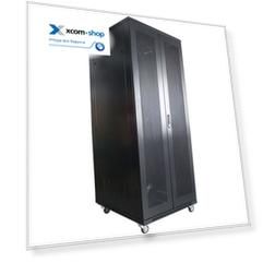 Шкаф напольный 19", 27U Wize W27U80R-RD 600х800 мм, двойная пер. и задн. двери металл. перф., вент.панель из 4 вент., колеса, рэковые гайки: 20 шт, ве