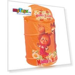 Корзина для игрушек, Маша и медведь