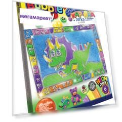 DANKO TOYS Набор креативного творчества Витражная кина Bubble Clay. Дино BBC-02-01