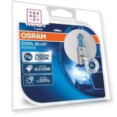 Галогенные лампы Osram H1 COOL BLUE INTENSE, 4200K, 12V, 55W, 2 шт, 64150CBI-HCB