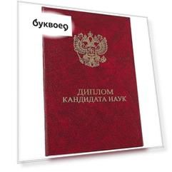 Обложка "Диплом кандидата наук" бордо, бумвинил