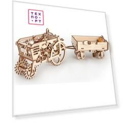 Конструктор 3D-пазл Ugears Прицеп к трактору (70006)