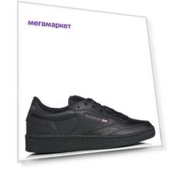 Кроссовки мужские Reebok Club C 85 черные 5.5 UK