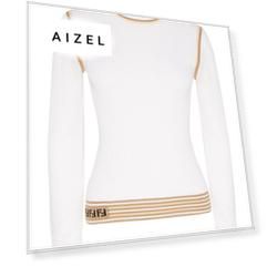 Шелковый джемпер с сетчатыми рукавами