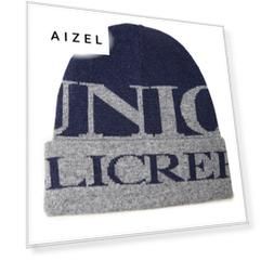 Серо-синяя шапка с надписью Серо-синяя шапка с надписью