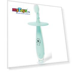 Силиконовая зубная щетка BabyOno с 12 мес, мятная