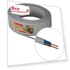 Провод ШВВП 2 х 0.75 белый 50м