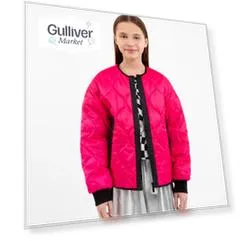 Куртка утепленная оверсайз розовая Gulliver (170)