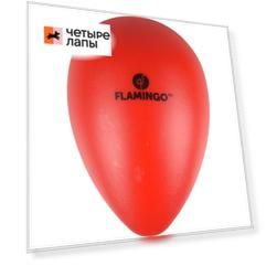 Flamingo Игрушка пластиковая для собак Яйцо, 18,5x13 см, красная