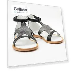 Черные босоножки из лаковой кожи Gulliver (37)