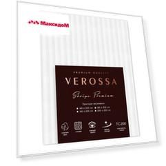 простыня на резинке VEROSSA Stripe 180х200х30см сатин-страйп белая, арт.7